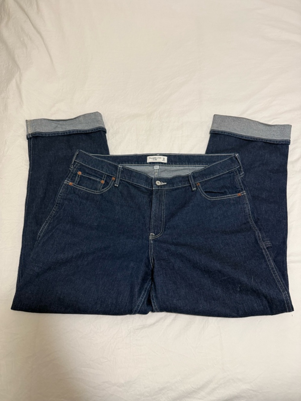 Abercrombie & Fitch Dark Indigo Straight-Leg Jeans